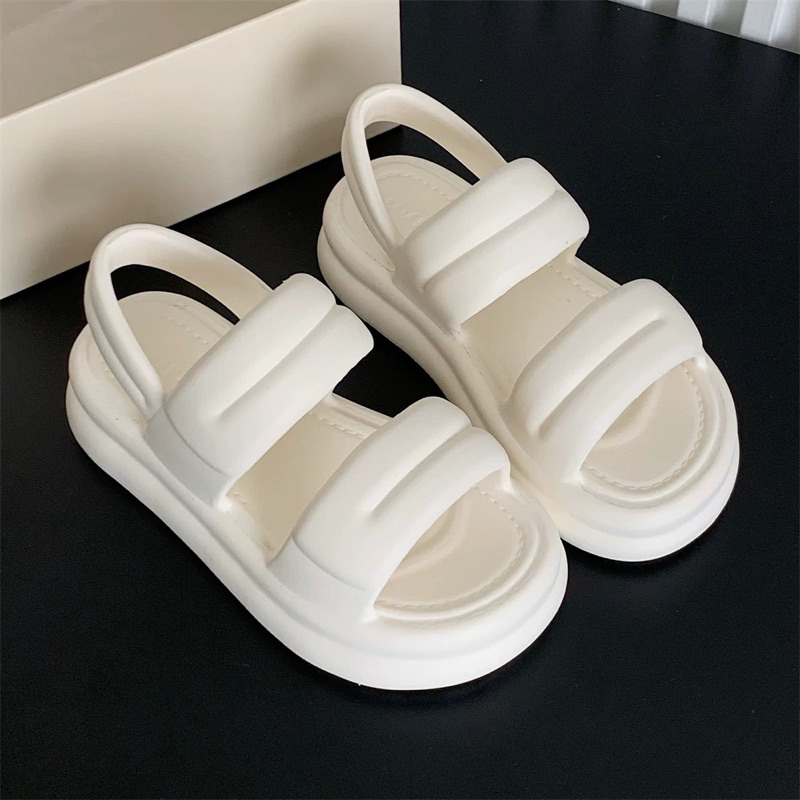 Tăng 1 size Sandal đế cao 5cm chống thấm nước ulzzang dành cho nữ