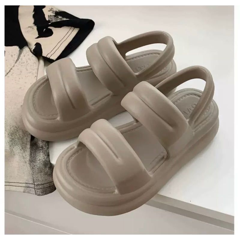 Tăng 1 size Sandal đế cao 5cm chống thấm nước ulzzang dành cho nữ