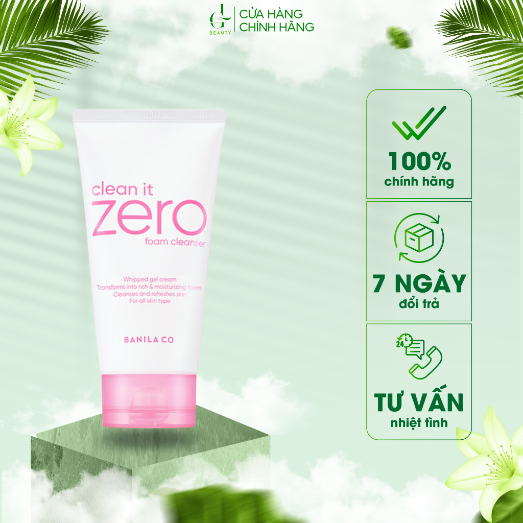 Sữa rửa mặt BANILA CO Clean it Zero Foam Cleanser Miniature Pink original