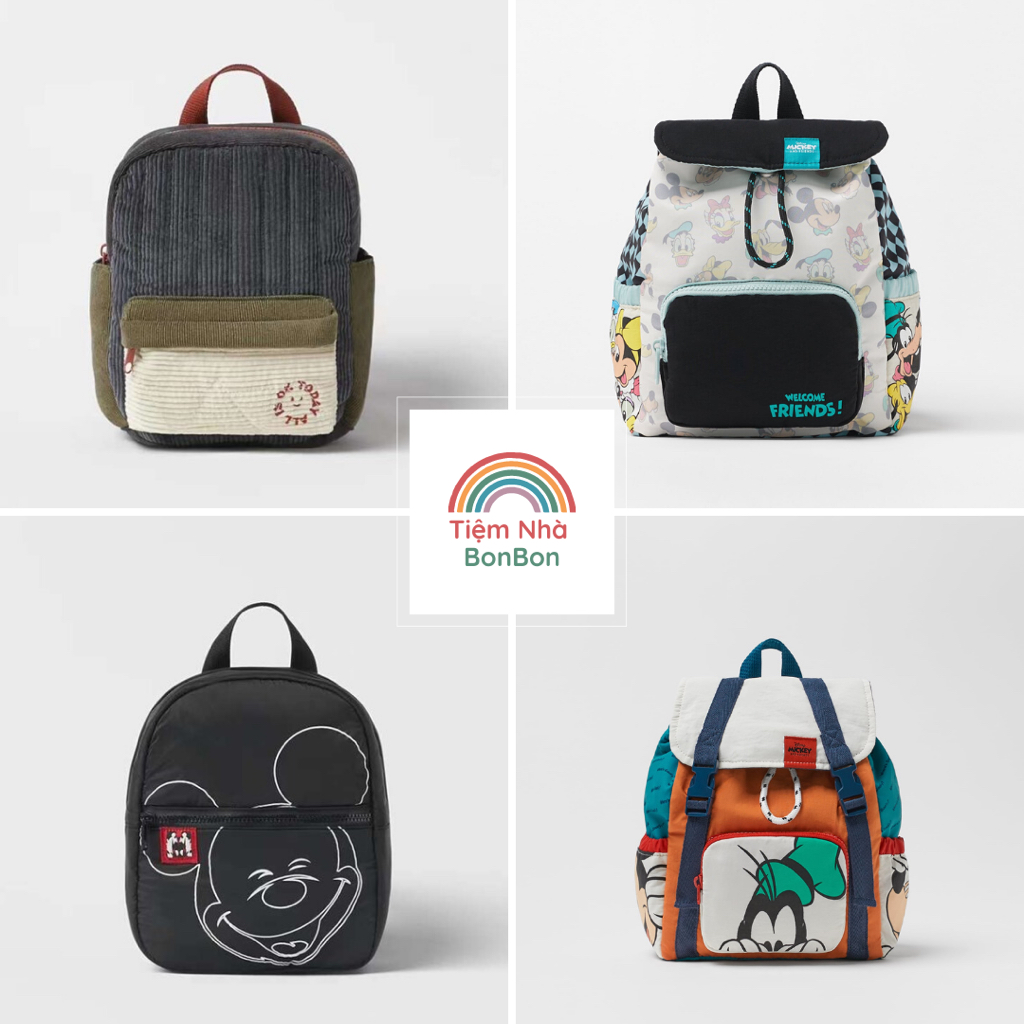 Balo Zara HM Túi Xách Cho Bé Trai, Bé Gái Đeo Đi Mầm Non Mẫu Giáo Nhà Trẻ Đi chơi.