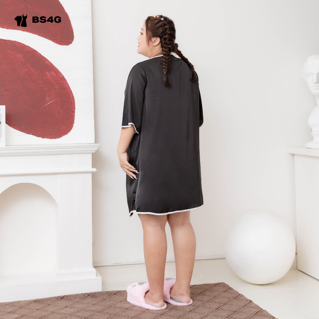 ĐẦM NGỦ LỤA PYJAMA TRƠN BIGSIZE