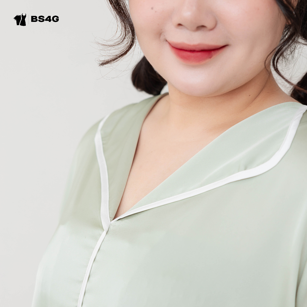 ĐẦM NGỦ LỤA PYJAMA TRƠN BIGSIZE