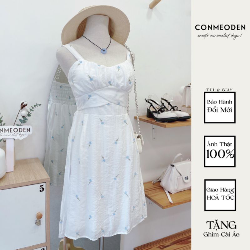 Đầm Hoa Thêu 2 Dây CONMEODEN - DAHA DRESS