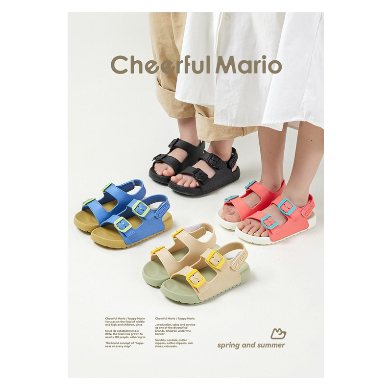 Dép Quai Hậu Sandal cho bé Cheerful Mario 8822 chống trơn trượt cho bé trai bé gái