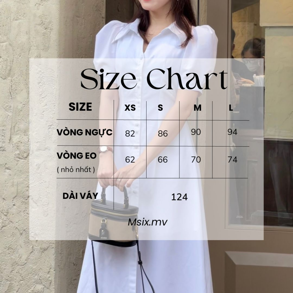 MSIX.MV | Đầm sơ mi dáng dài maxi