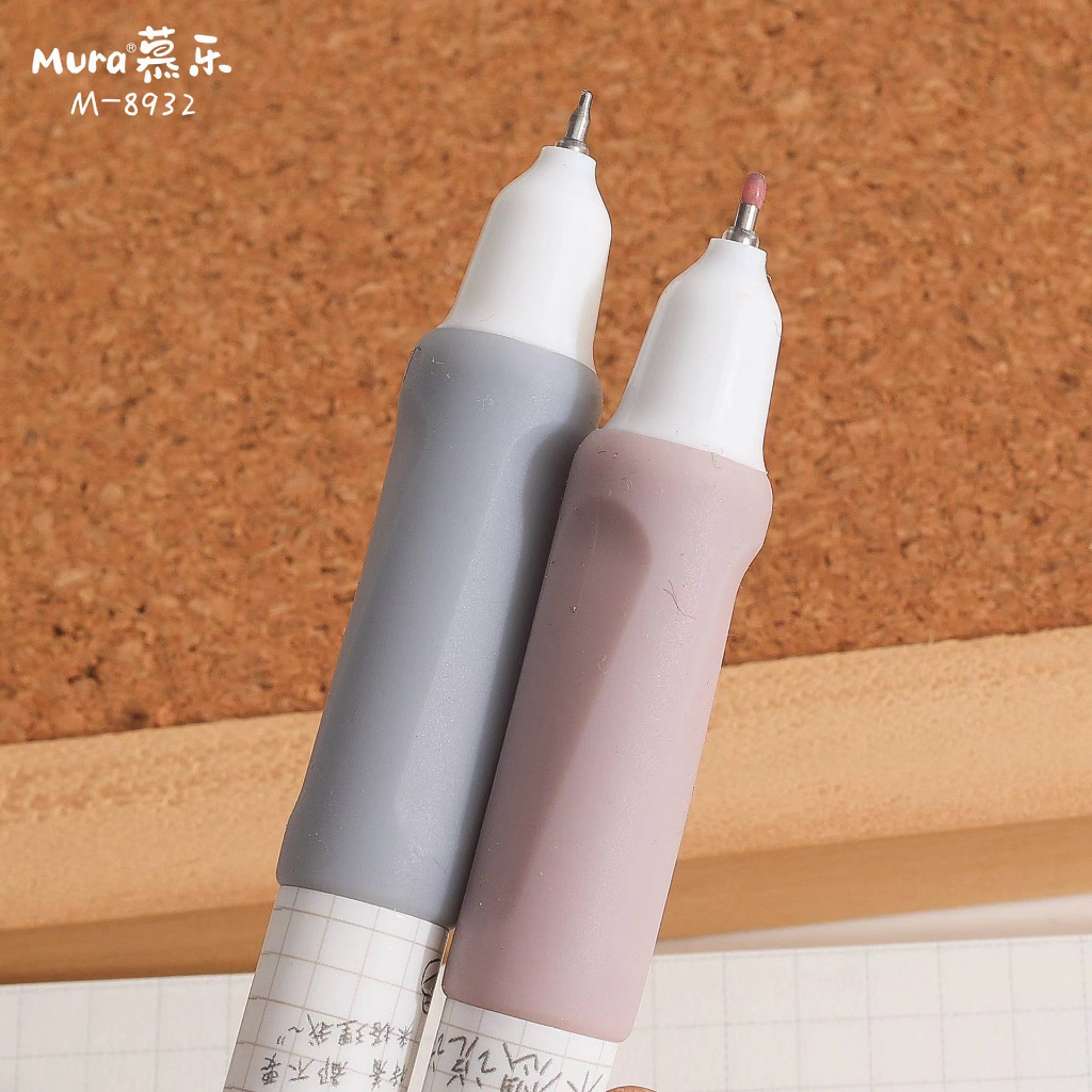 Bút Mura Gel Đen No Stop/ M-8932 có thanh cài, đệm tay