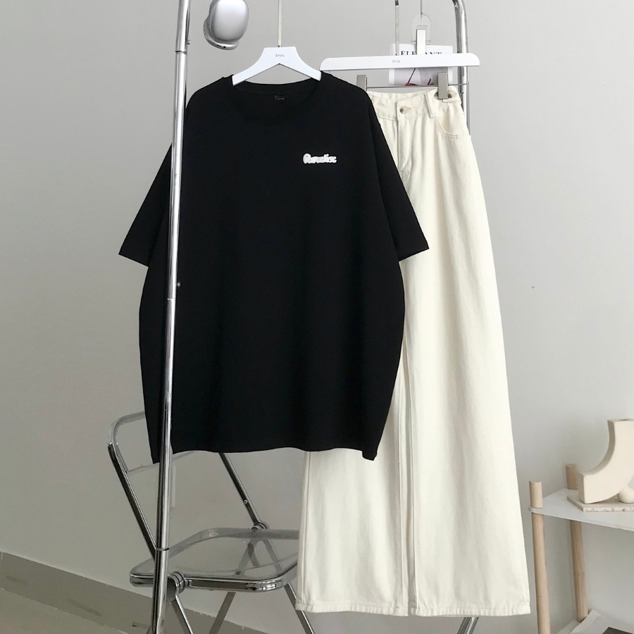 Áo phông form rộng nữ chất vải cotton thô Hàn PAPA 10511 - Jemcloset