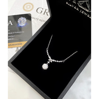 Dây chuyền nơ đá chủ moissanite 6li5 xi kim has – hdc76