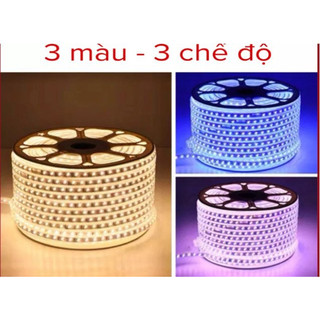 Tặng nguồn- 50 mét-100 mét dây đèn led trang trí 5730- 3 chế độ màu- led hắt trần thạch cao
