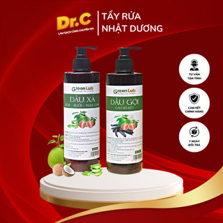 Dầu gội bồ kết và dầu xả dừa bưởi nha đam thiên nhiên Green Lab