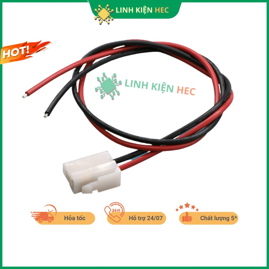 Dây bus 2P XH2.54 1 đầu cắm dây 22AWG  chính hãng linh kiện hec