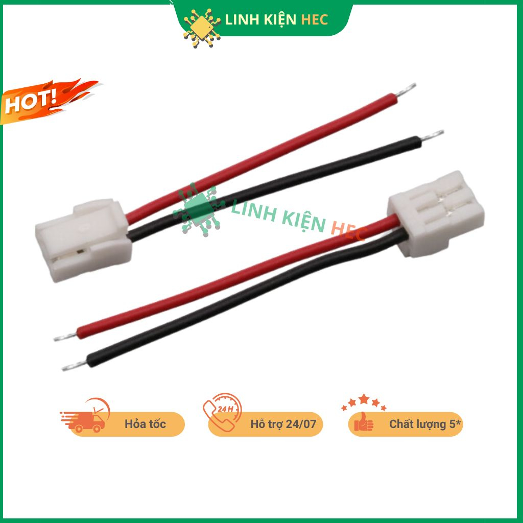 Dây bus 2P XH2.54 1 đầu cắm dây 22AWG  chính hãng linh kiện hec