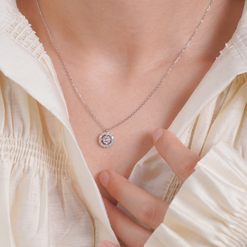 Dây chuyền bạc 925 cho nữ vòng cổ bạc Sun Flower-DC36-AURASILVER