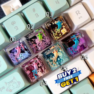 Axolotl keycap , nút bàn phím cơ thằn lằn tắc kè ,artisan keycap , resin keycap