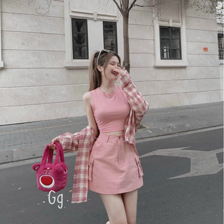 Set 3 món Váy body áo 2 dây croptop kèm cadigan dài tay đầm dáng ôm