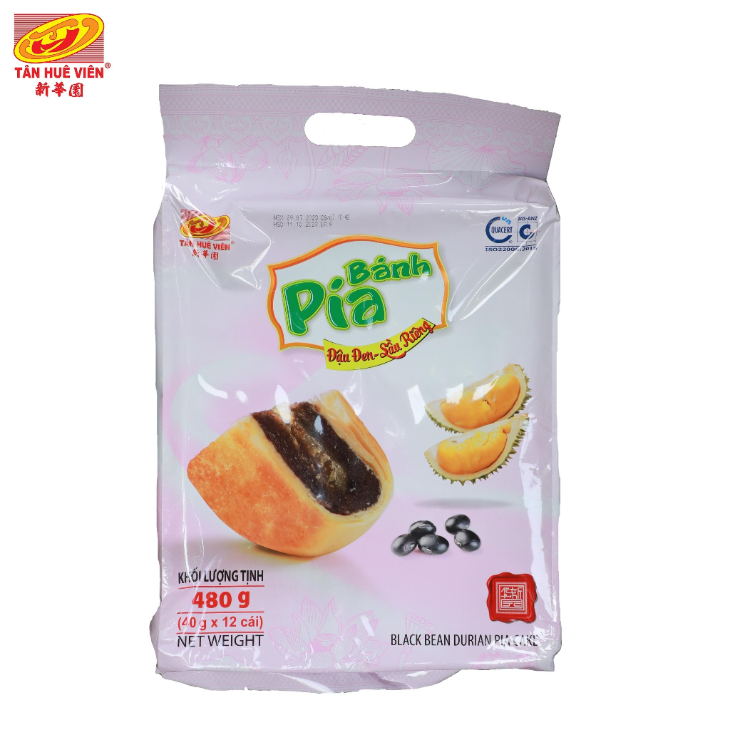 Bánh pía chay đậu đen Tân Huê Viên (480g)