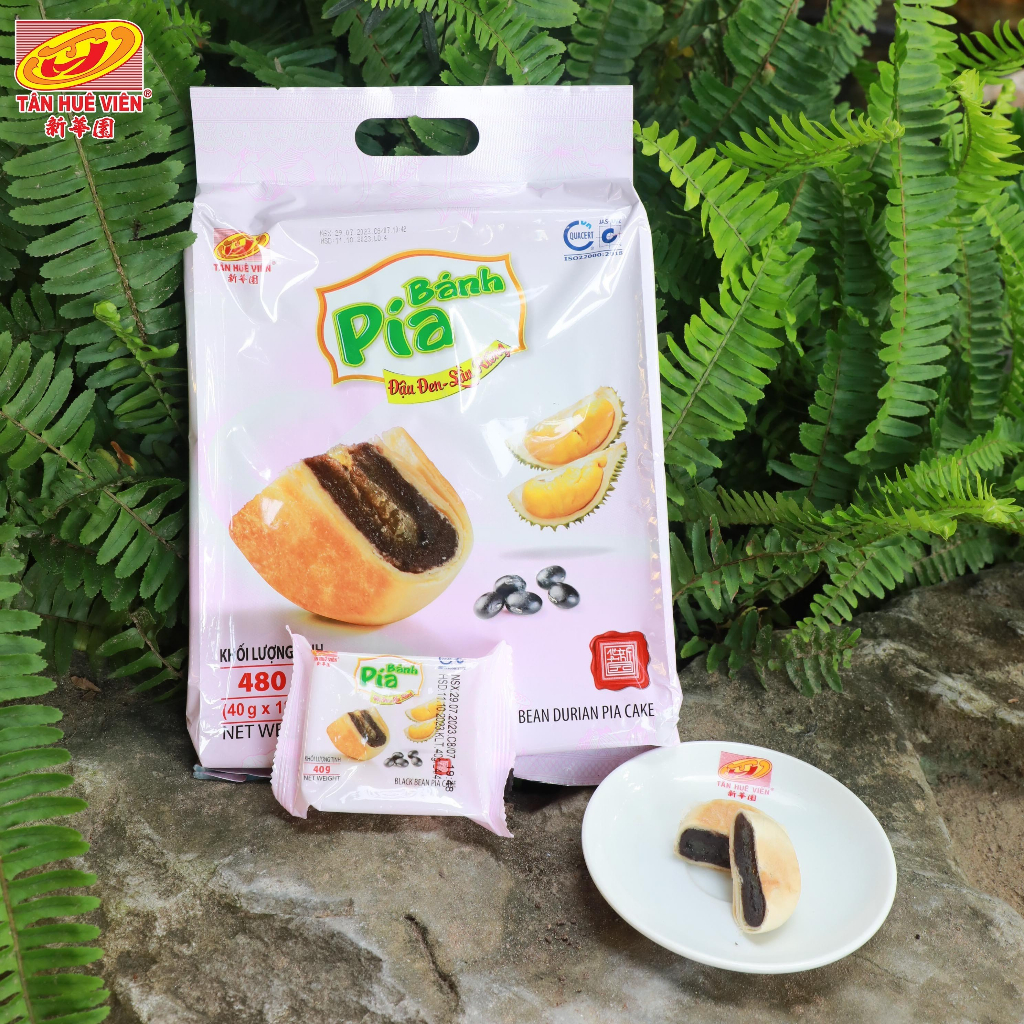 Bánh pía chay đậu đen Tân Huê Viên (480g)