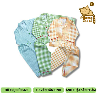 Pijama Cho Bé vải cotton Thô đẹp hút mồ hôi màu sắc trang nhã Nhiều mẫu cho bé 1-9 tuổi 10-40kg