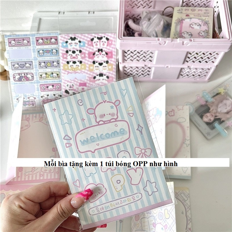 Combo 6 bộ Bìa giấy pack card in hình siêu dễ thương