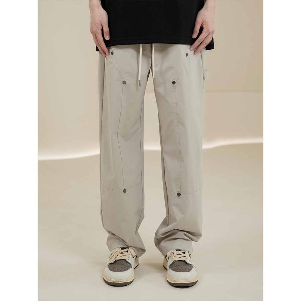 Quần Dù Cargo Pants Ống Rộng Double Knee Nam Nữ