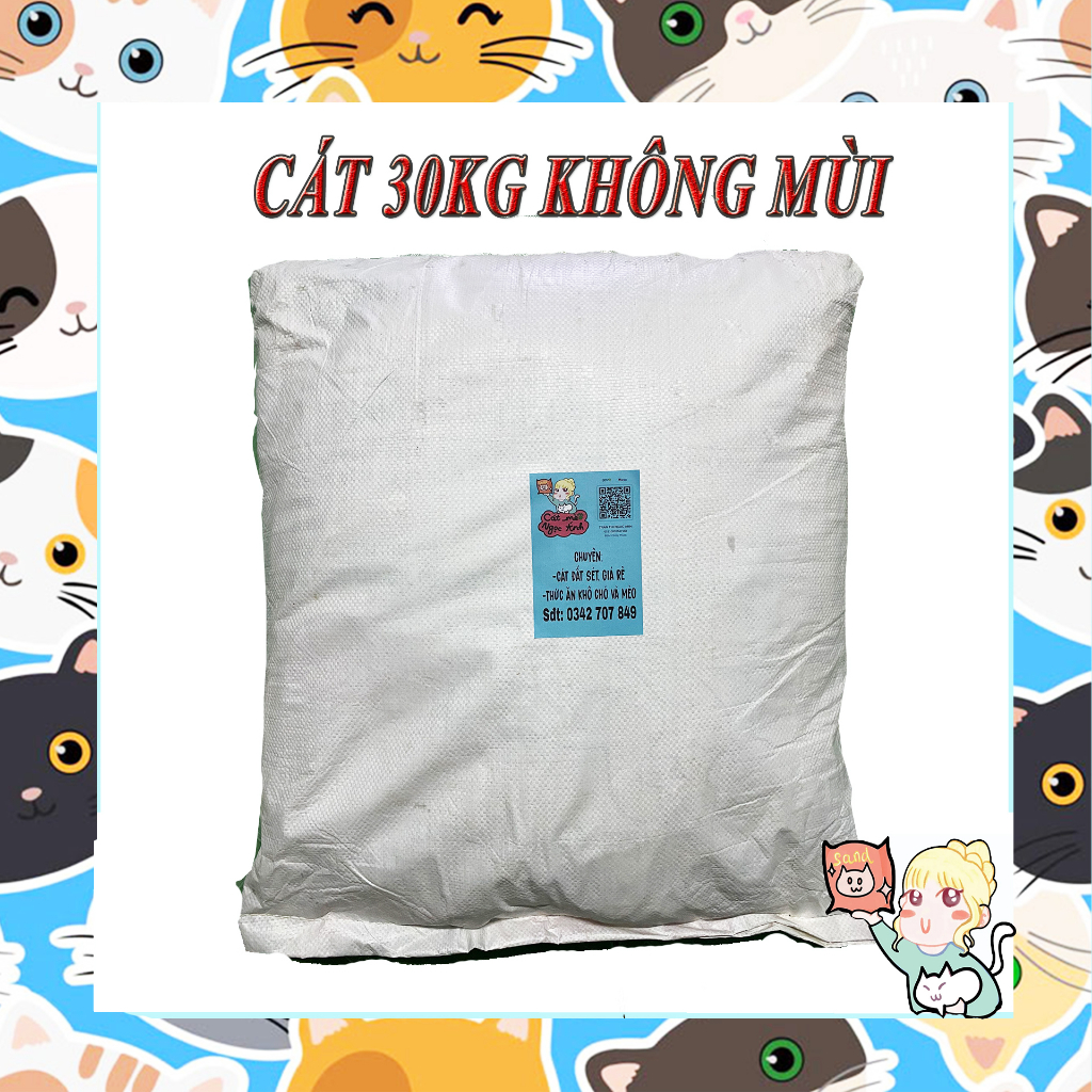 Cát vệ sinh cho mèo 30kg không mùi, ít bụi, vón nhanh (Best Seller )