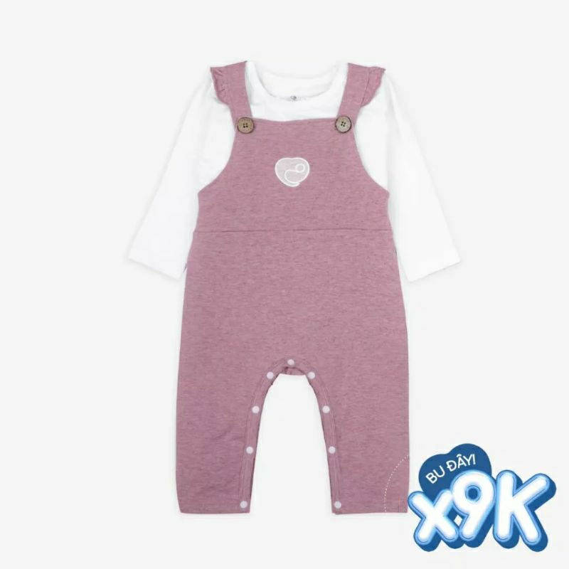 Bu99k Set bé gái sz 12 18 màu hồng đậu