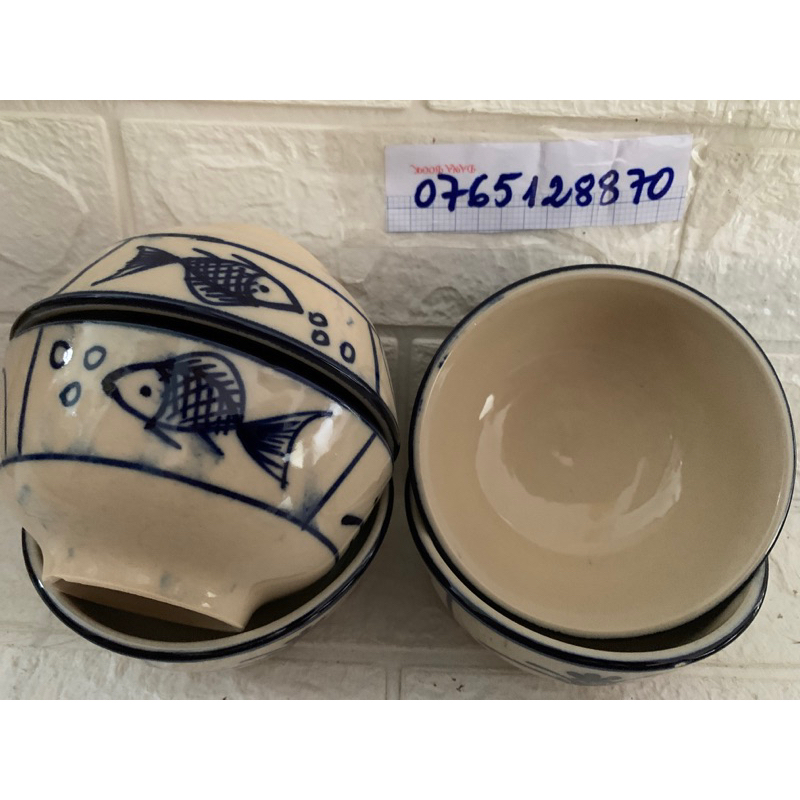 sét 5 chén cao cấp hình con cá