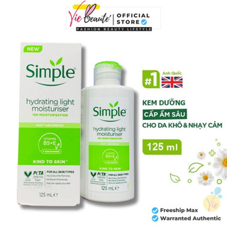 Simple Lotion Dưỡng Ẩm Hydrating Light Moisturiser - Kem dưỡng ẩm Simple Kind To Skin 125ml