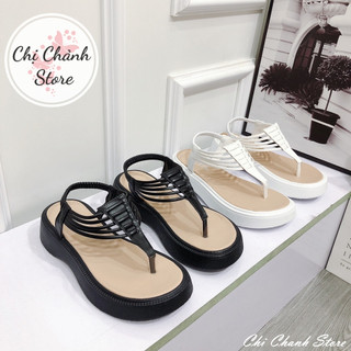 Dép sandal nữ xỏ ngón đế xuồng 3p hàng cao cấp chuẩn form đi êm lên chân tôn dáng D86