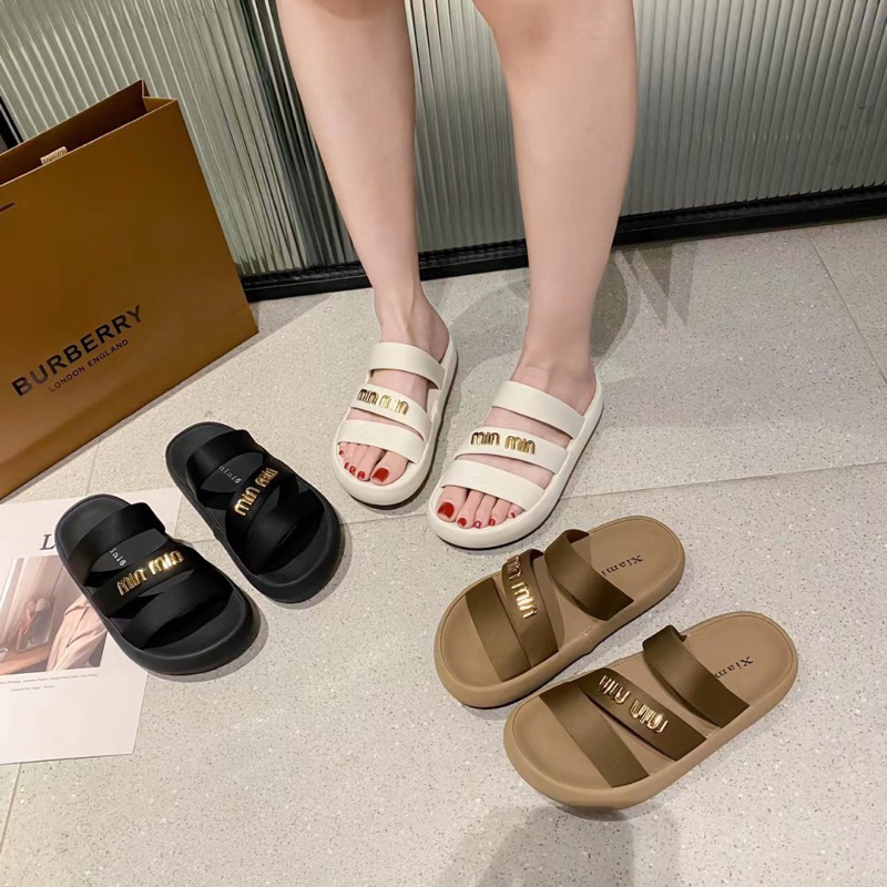 Dép miumiu 3 quai chéo đế 3 phân hàng đẹp