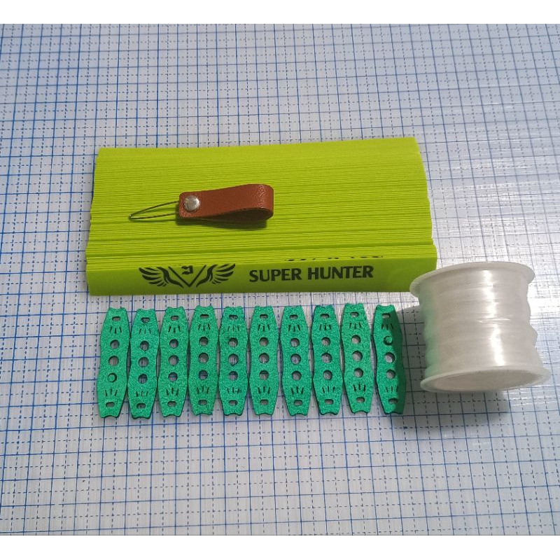 Một mét thun super hunter xanh chuối kèm phụ kiện