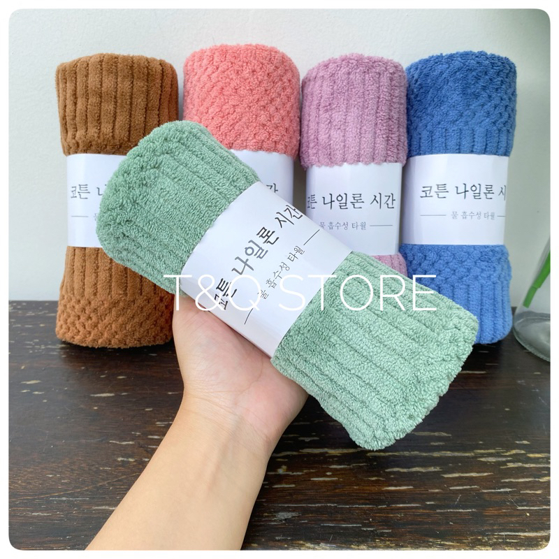 Khăn tắm gội lông cừu Hàn Quốc 75x35 cm