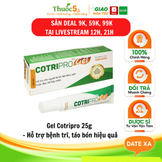 Cotripro kem bôi trĩ nội, ngoại gel bôi tuýp 25g