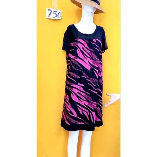 Đầm thun phối tay lưới size L. S750