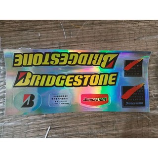 Bộ tem dán xe đạp Bridgestone màu vàng new