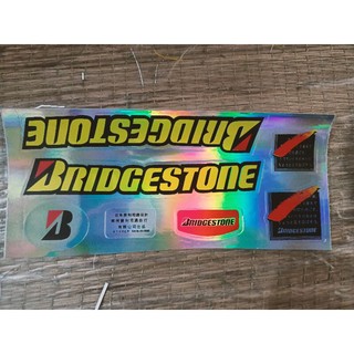 Bộ tem dán xe đạp Bridgestone màu vàng new