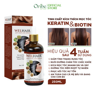  Serum Kích Thích Mọc Tóc Ngăn Rụng Tóc Phục Hồi Tóc Hư Tổn Welhair 100ml