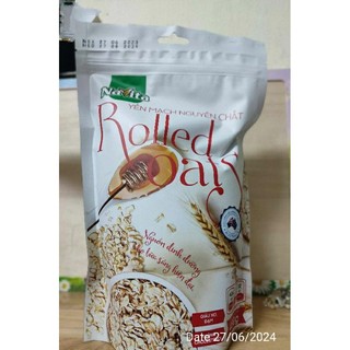 Yến mạch nguyên chất rolled oats 450gram. date xa