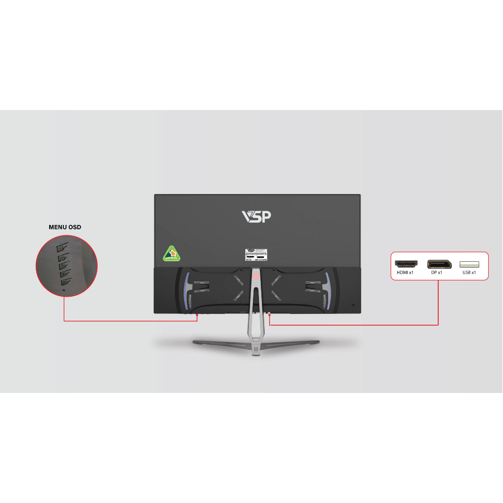 Màn hình LED VSP ThinVision V2402S Tần số quét 165HZ Bảo hành 36 tháng Tặng kem tai nghe | BigBuy360 - bigbuy360.vn