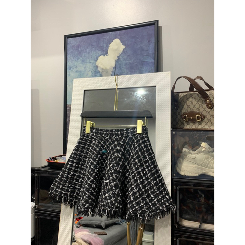 Chân váy dạ tweed 20K