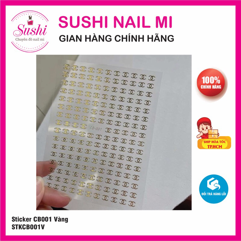 STICKER CB001 VÀNG /  BẠC