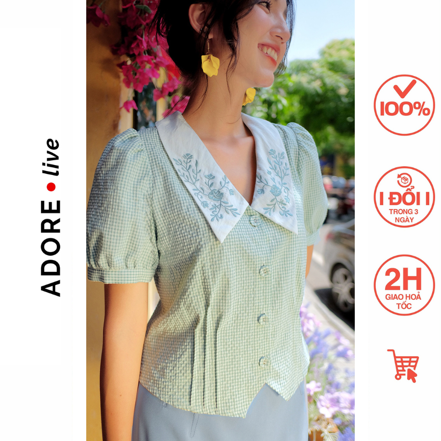 Áo sơ mi Shirts casual style đũi trắng 321SH1047 DORE DRESS