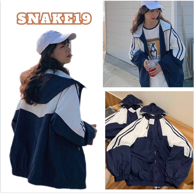 (CHÍNH CHỦ) Áo khoác dù JACKET UNISEX có mũ form rộng nam nữ chất dù 2 lớp dày dặn
