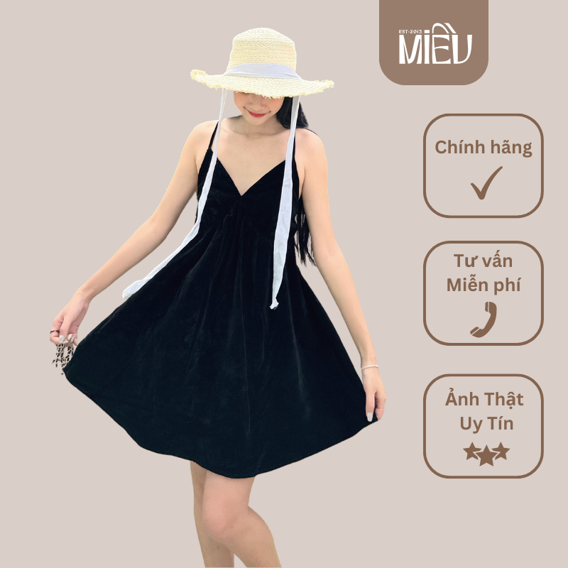 Đầm 2 dây Izzy hở vai Miều Est.2013