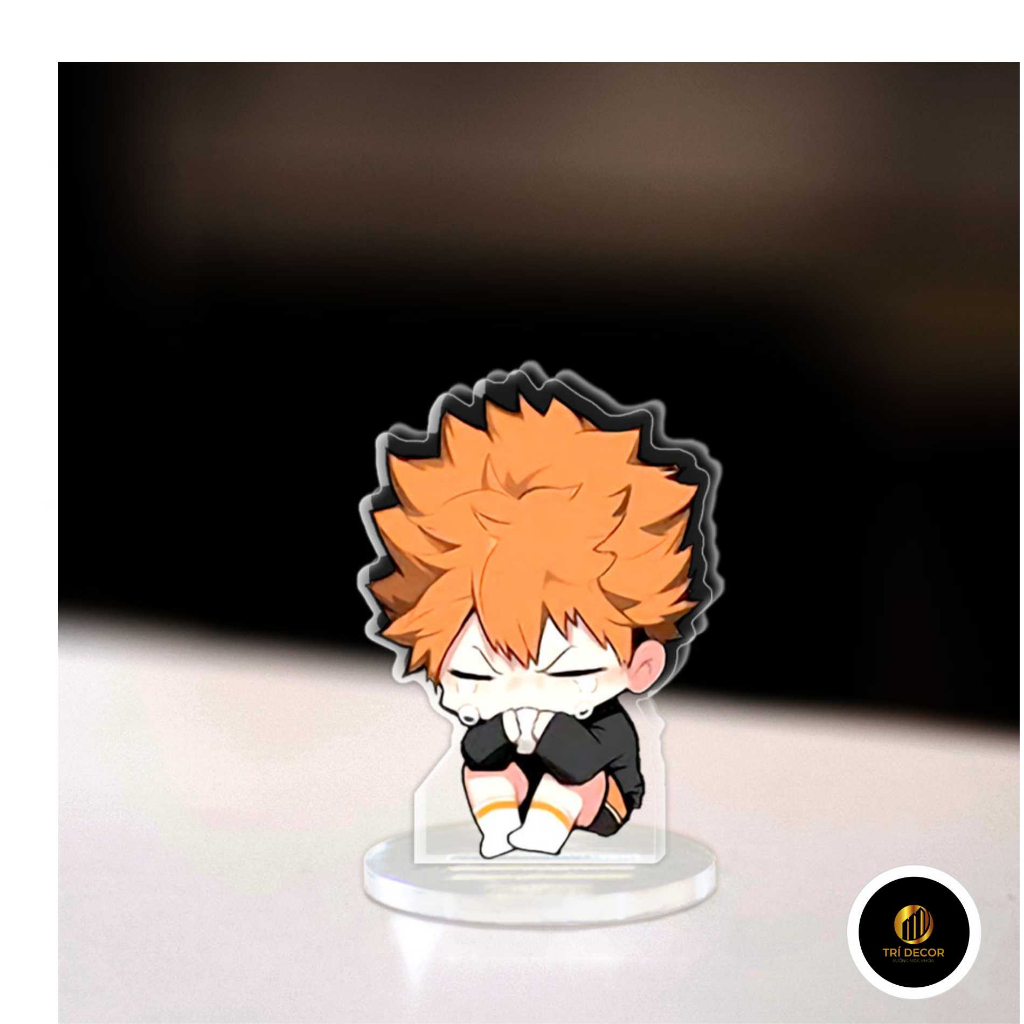 Mô hình Mini Haikyuu Hinata Nishinoya Oikawa Kageyama Standee Chibi Anime Manga trang trí góc học tập cao 3cm
