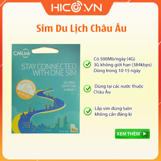 Sim du lịch châu âu, sim data du lịch châu âu nghe gọi nhắn tin , dùng không giới hạn data sử dụng 10-30 ngày