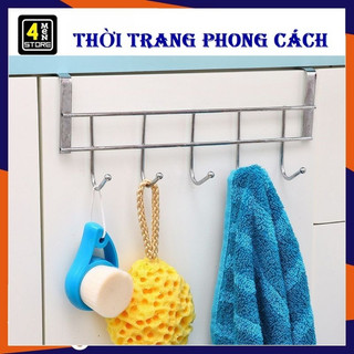 Móc treo sau cửa 5 chấu bằng thép không gỉ gọn gàng tiện dụng / móc treo quần áo , móc treo đồ sau cửa đa năng