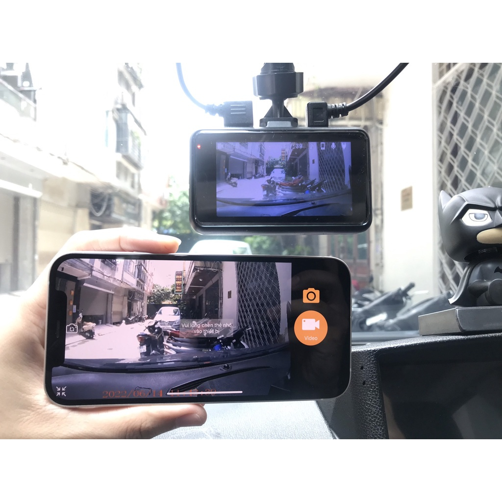 Camera hành trình ô tô W4, camera wifi kết nối điện thoại, quay trước sau góc rộng siêu sắc nét -Hàng Chính Hãng | BigBuy360 - bigbuy360.vn