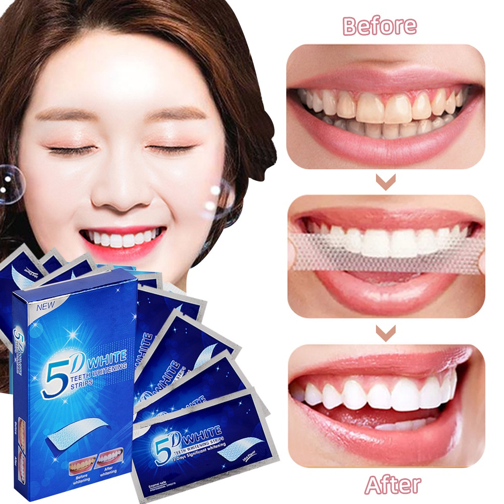 Măng tây baby - 1 Miếng dán trắng răng 5D Teeth Whitening