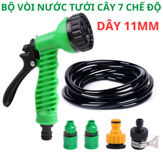 Bộ vòi xịt nước tưới cây, rửa xe 7 trong 1, kèm 10m dây 8-11